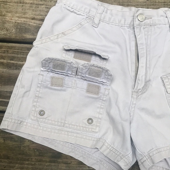 French Laundry Cream Tan Khaki Utility Shorts Sz 5 - Picture 6 of 7